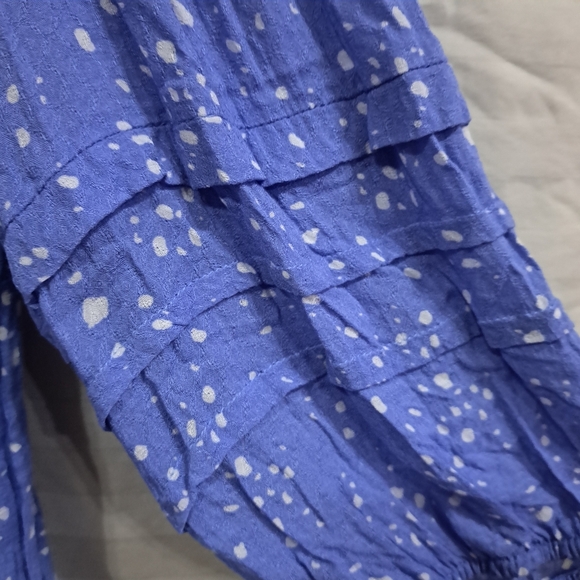 Women's Blue Plus Size Terra & Sky Peplum Top Size 0X 14W - Picture 13 of 16